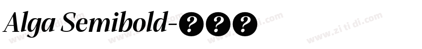 Alga Semibold字体转换